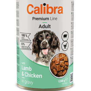 Calibra Dog Premium Line Lamb & Chicken in Gravy Canned Food 12x1240g